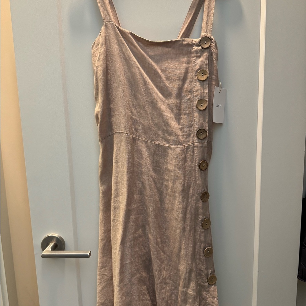 Pink Sleeveless Asymmetrical Mini Sundress